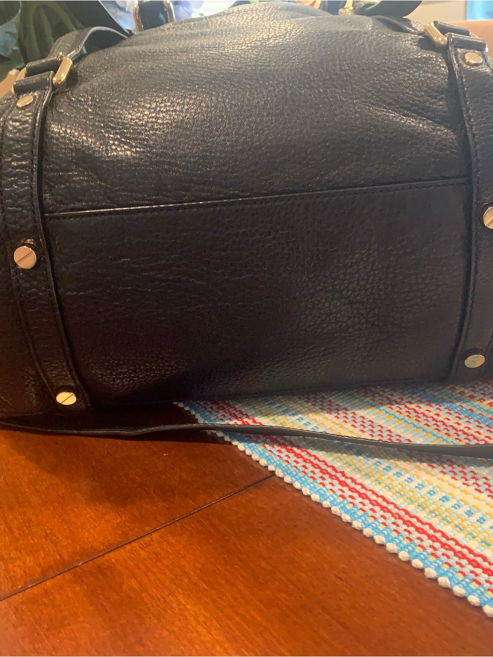 Michael Kors Large Black Leather Satchel with Gold Hardware - Picture 9 of 13